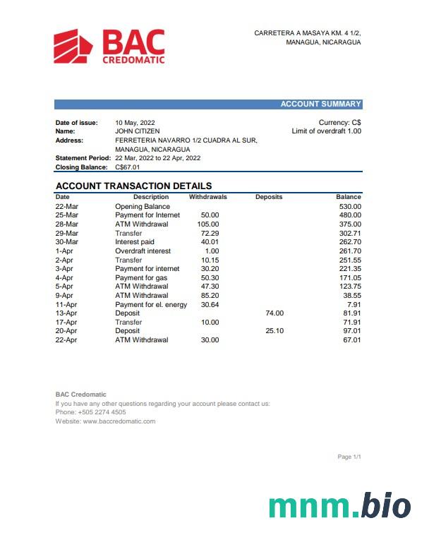 Szablon Oświadczenia Kiwibank w Nowej Zelandii w programie Word i PDF